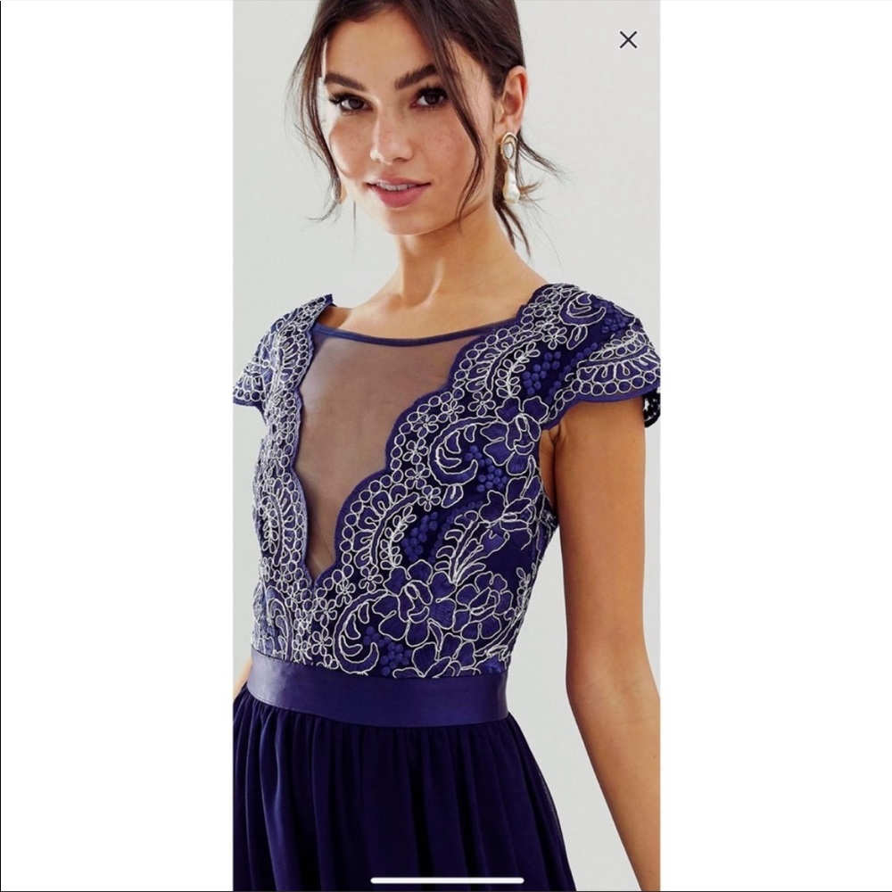 City Goddess pleated maxi dress